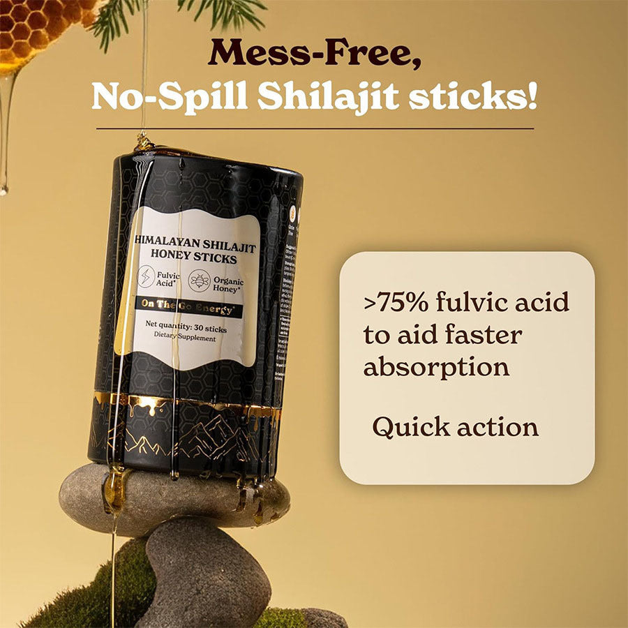 Saffron Shilajit Honey Wellness Sticks