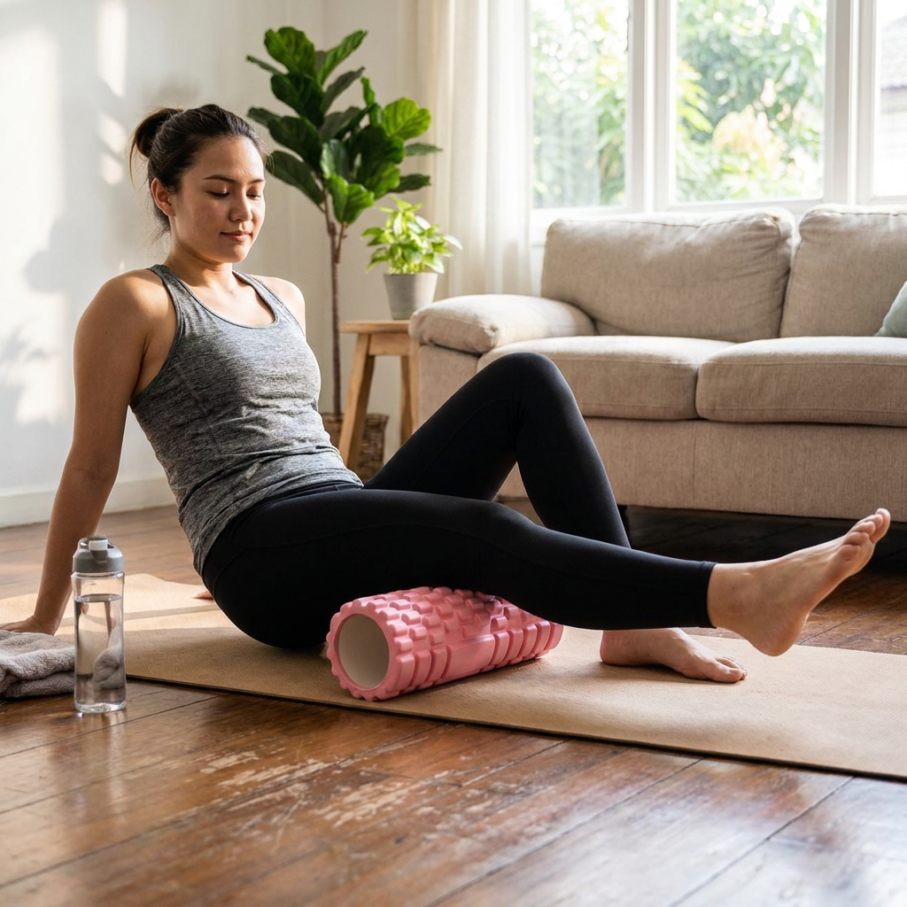 EVA Hollow Yoga Foam Roller lifestyle