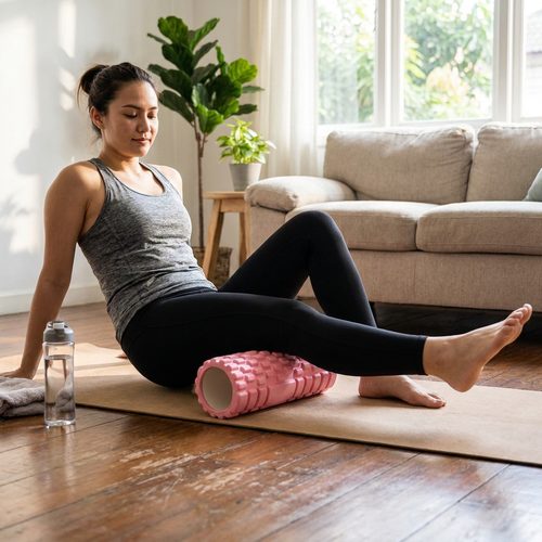 EVA Hollow Yoga Foam Roller lifestyle