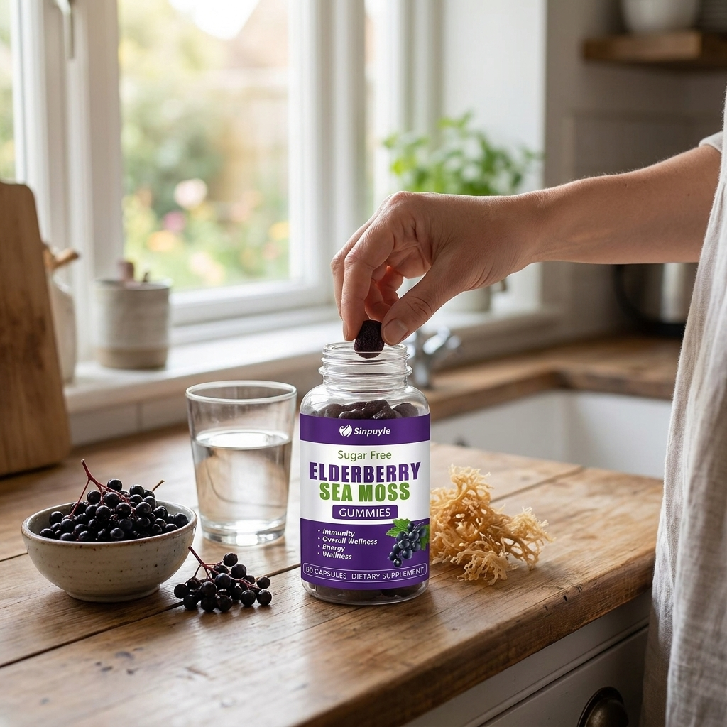Sugar Free Elderberry Sea Moss Gummies lifestyle image