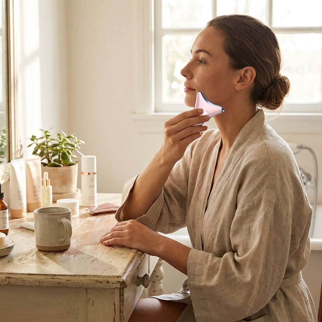 Electric Gua Sha Facial Massager lifestyle